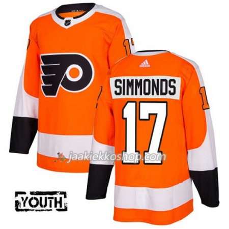 Lapsille NHL Philadelphia Flyers Pelipaita Wayne Simmonds 17 Adidas 2017-2018 Oranssi Authentic